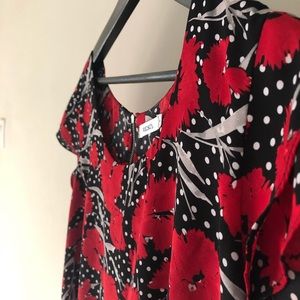 Ricki’s b/w & red layered top